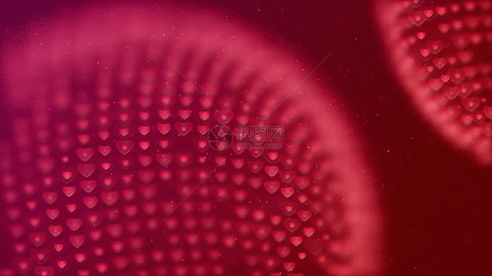 红色粒子心爱情背景GIF图片