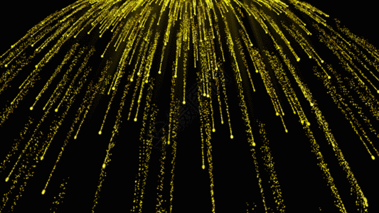 金色粒子光线雨动画GIF图片