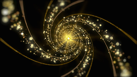 螺旋粒子金色螺旋动画GIF高清图片