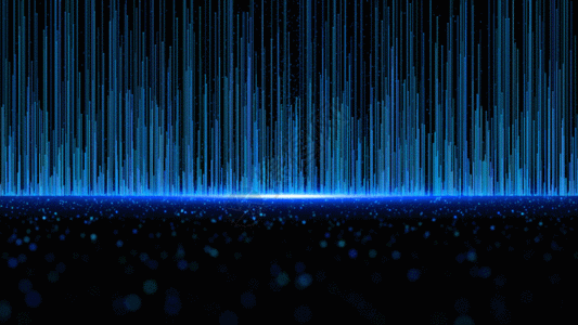 蓝色粒子光线地面背景GIF图片