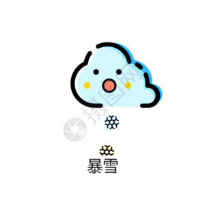 卡通雪景暴雪天气GIF高清图片