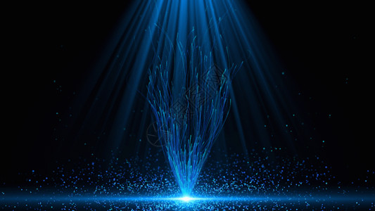 蓝色闪光光效蓝色粒子光线动画背景高清图片
