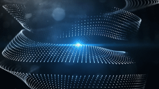 粒子光线旋转动画背景GIF图片