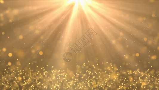 金光闪闪背景粒子光线照射动画GIF高清图片