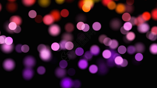 三个颜色光粒子球光斑GIF高清图片