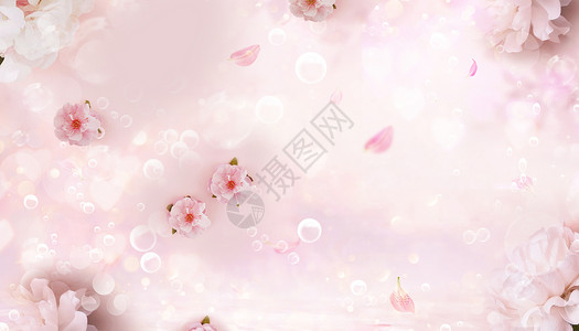 花朵泡泡背景背景图片
