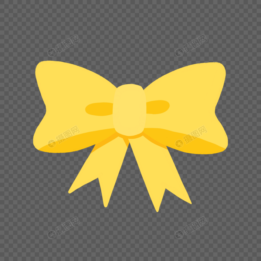 黄色蝴蝶结图片