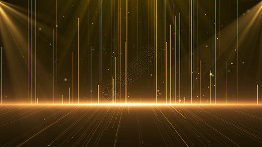 金色光线条三维粒子线动画GIF高清图片