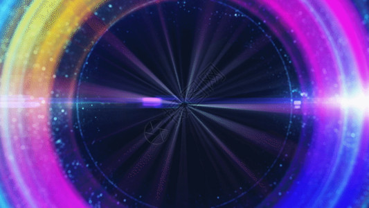 三个颜色光绚丽粒子光圈动画GIF高清图片