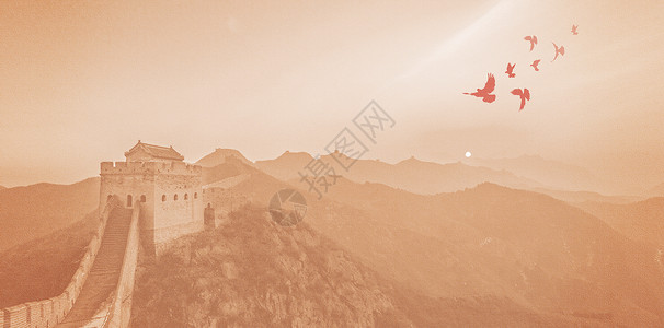 麒麟印章中国风背景设计图片