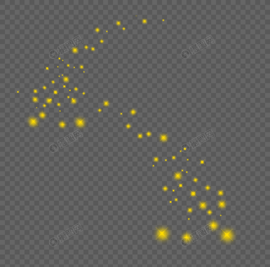 黄色光点效果图片