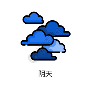气候标志阴天图标GIF高清图片