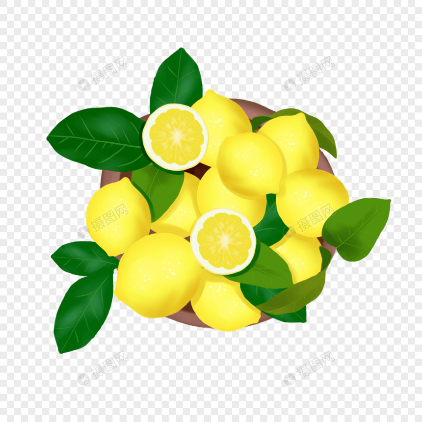 手绘水果柠檬图片