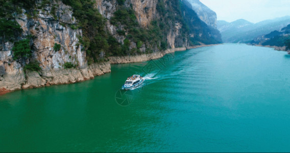 金石滩国家旅游度假区乌江画廊航拍GIF高清图片