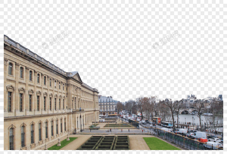巴黎卢浮宫建筑外景图片