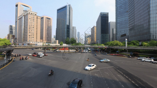 车辆自燃上海城市交通延时GIF高清图片