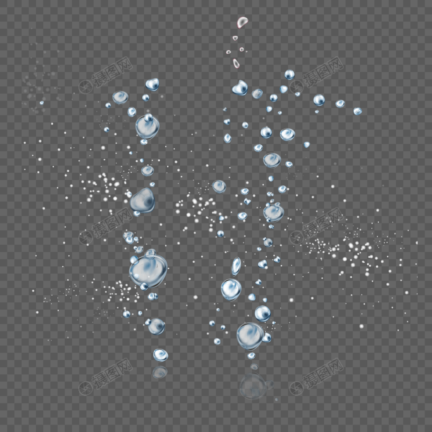 透明气泡上涌图片