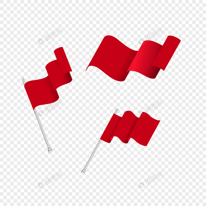 红色旗帜图片