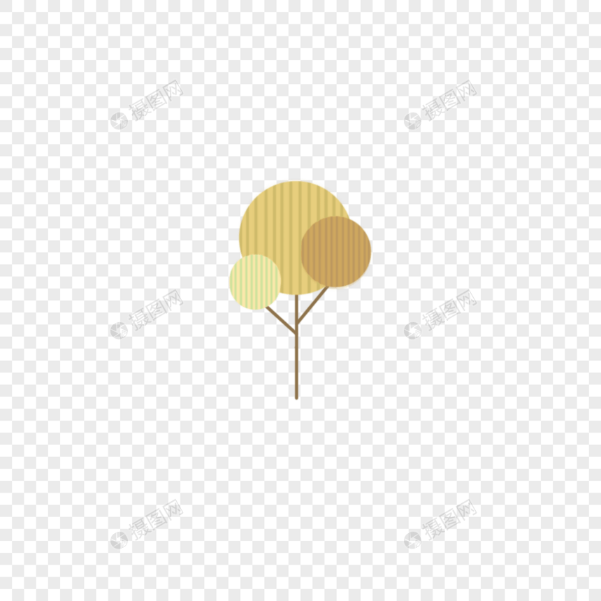 黄色叶子的树图片