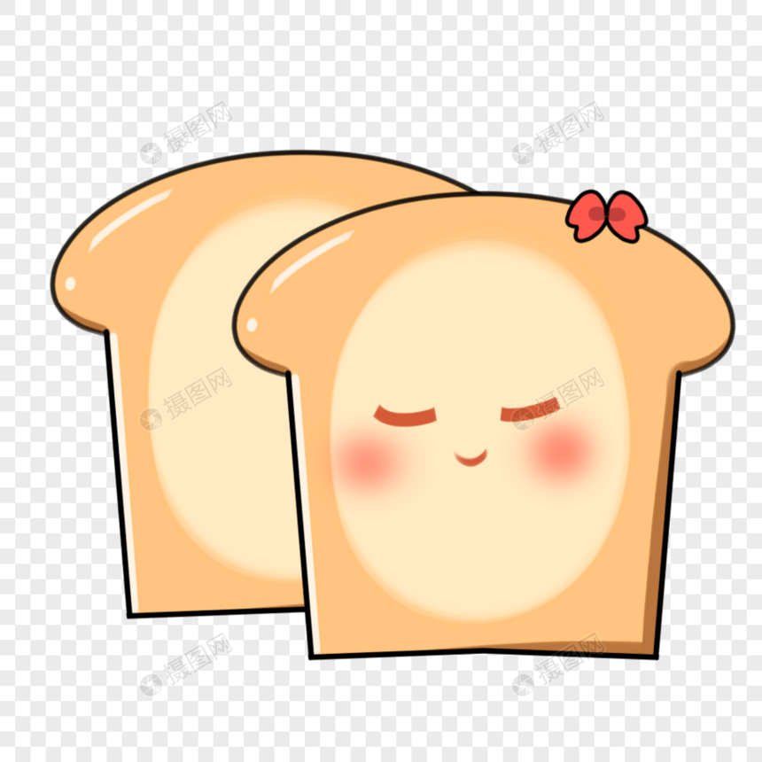 可爱面包片图片