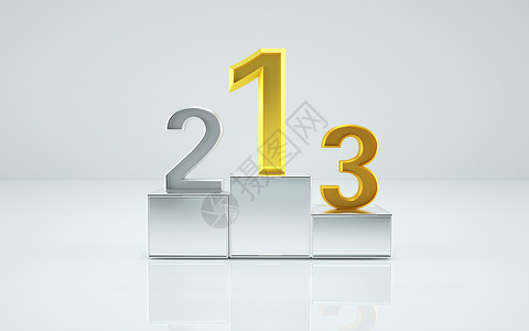 金色领奖台3d商务成功概念设计图片