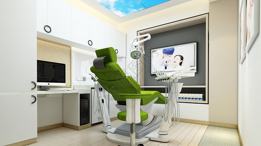 牙科配图3d医疗牙科诊所海报背景设计图片