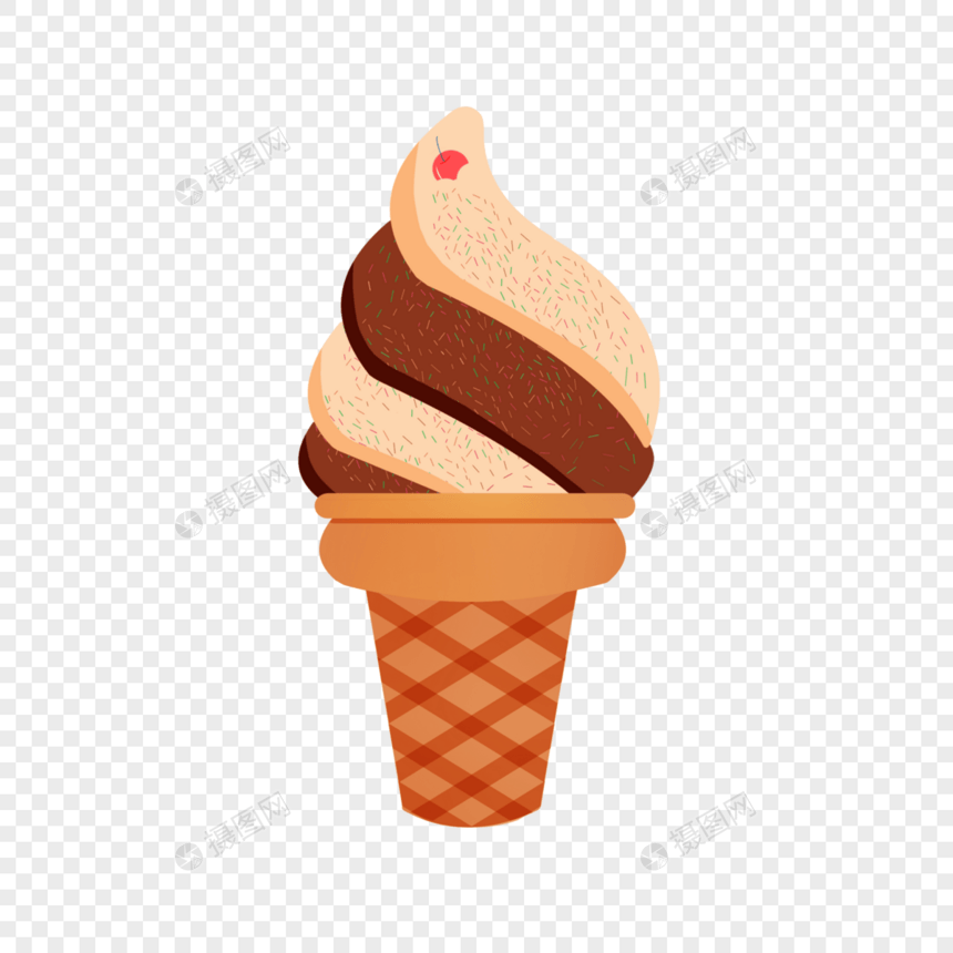 夏日清凉雪糕冰糕插画图片