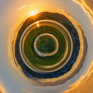 望天门山内蒙古一望无际的草原日落gif高清图片
