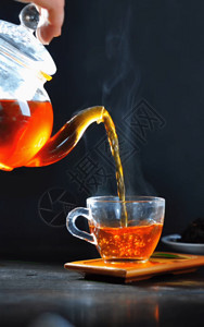 茶文化展架冲茶水gif高清图片