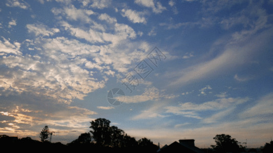 明度变化天空白云时间流逝GIF高清图片