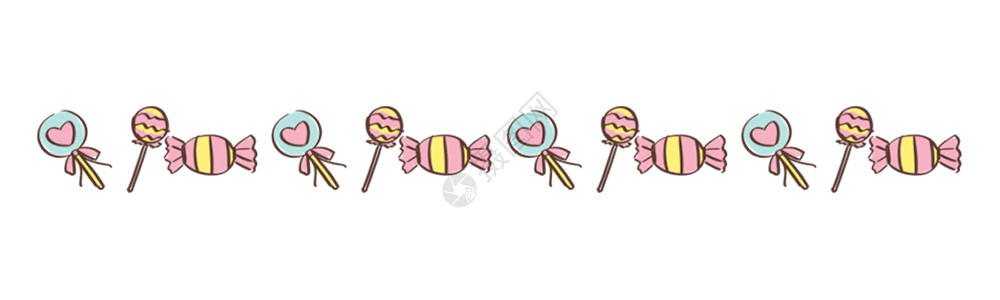 糖果和棒棒糖糖果分割线gif高清图片