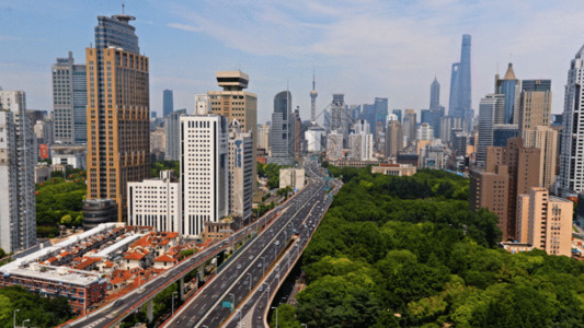 新一线城市上海城市延时GIF高清图片