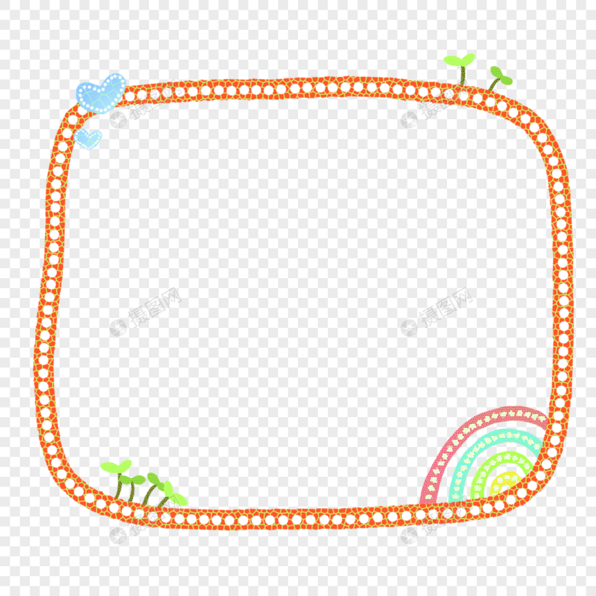 彩虹边框图片