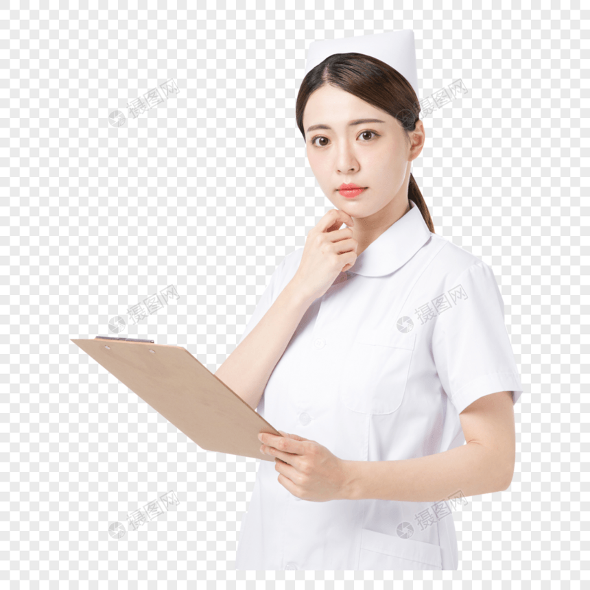 护士文件夹思考图片