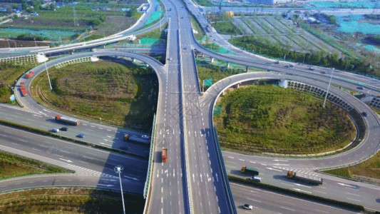 高速公路车辆航拍高架桥GIF高清图片