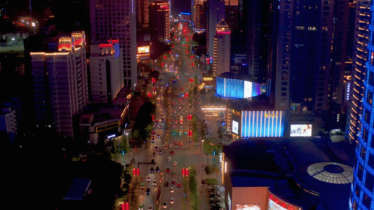 都市交通商场夜景GIF高清图片