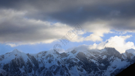 瑞士雪朗峰西藏雪山GIF高清图片