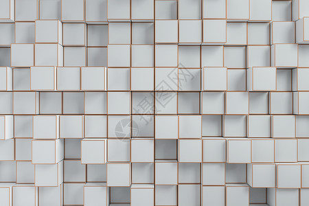 白色正方体正立方体背景设计图片