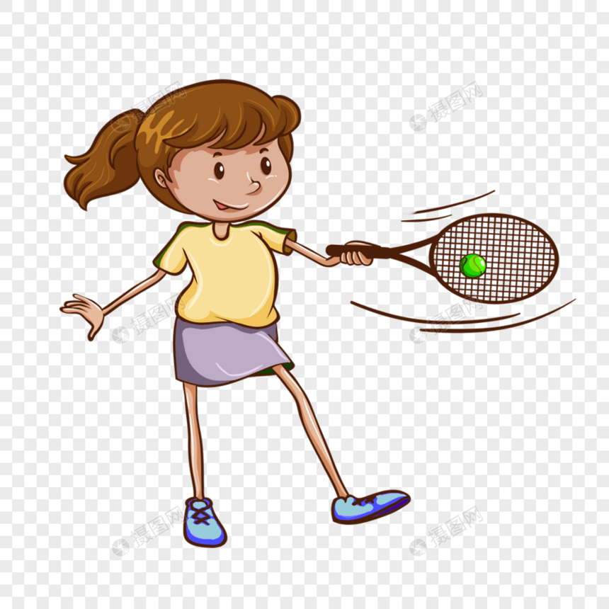 挥拍回球的女网球运动员图片