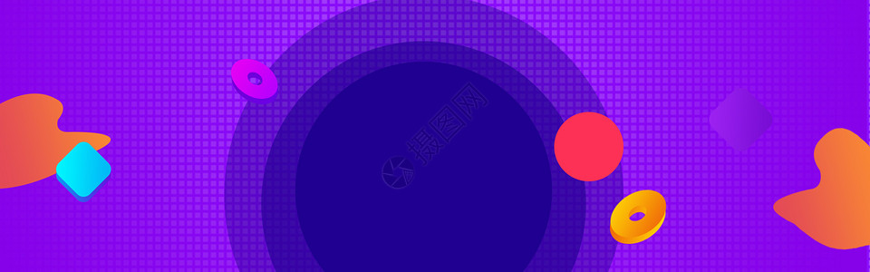 紫色扬声器几何电商背景设计图片