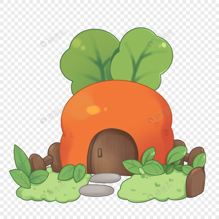 胡萝卜小房子图片