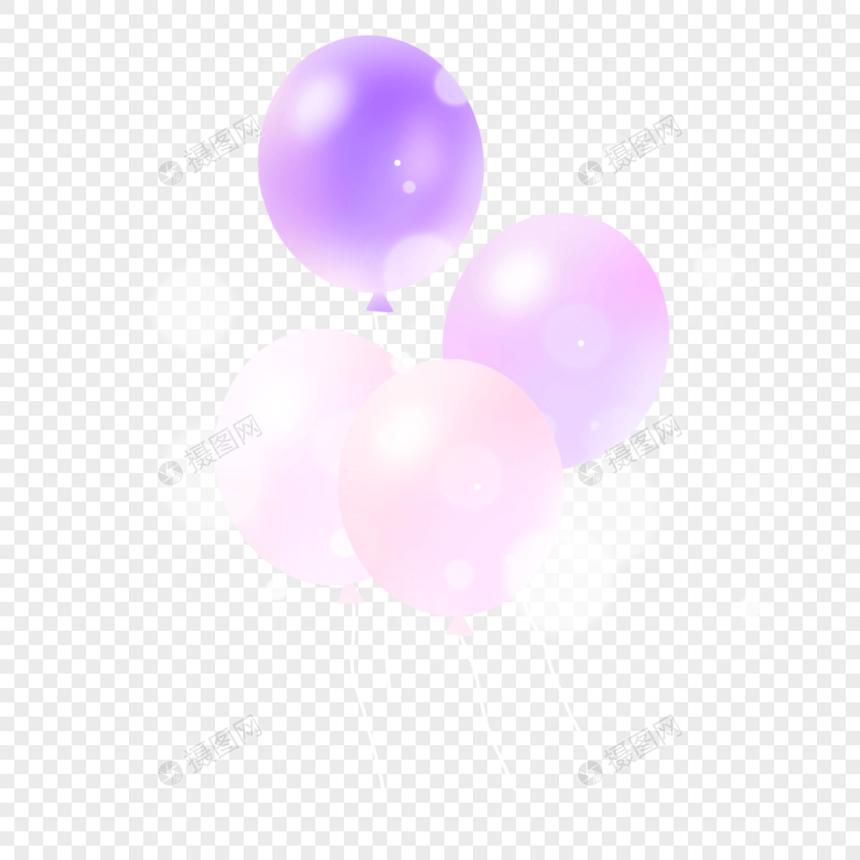 浪漫紫色气球图片