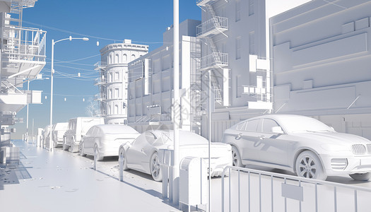 防晒汽车膜拥挤的城市设计图片