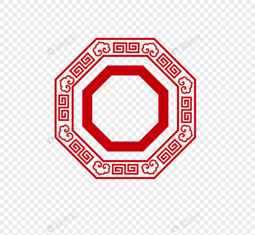 中式雕花圆形花纹图片