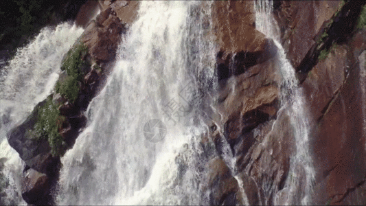 山林瀑布GIF图片
