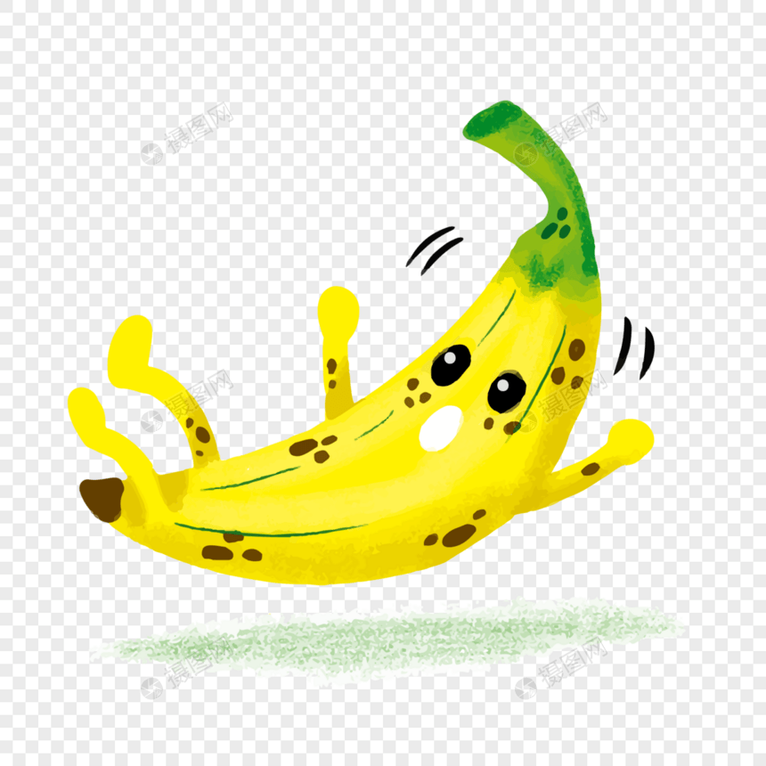 香蕉卡通人图片