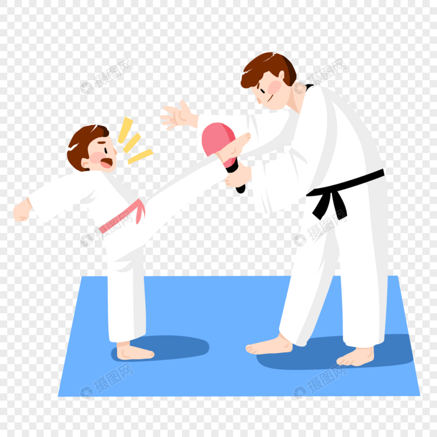 卡通暑期培训跆拳道图片
