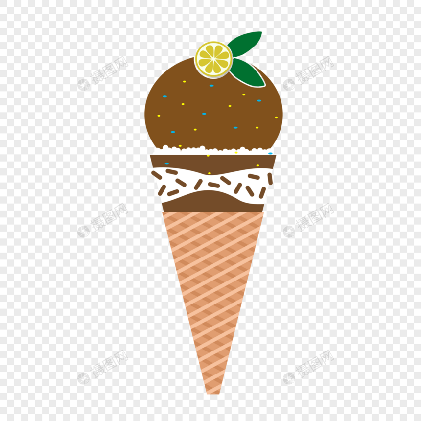 卡通手绘夏天美味的冰淇淋图片