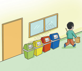 校园垃圾分类背景图片