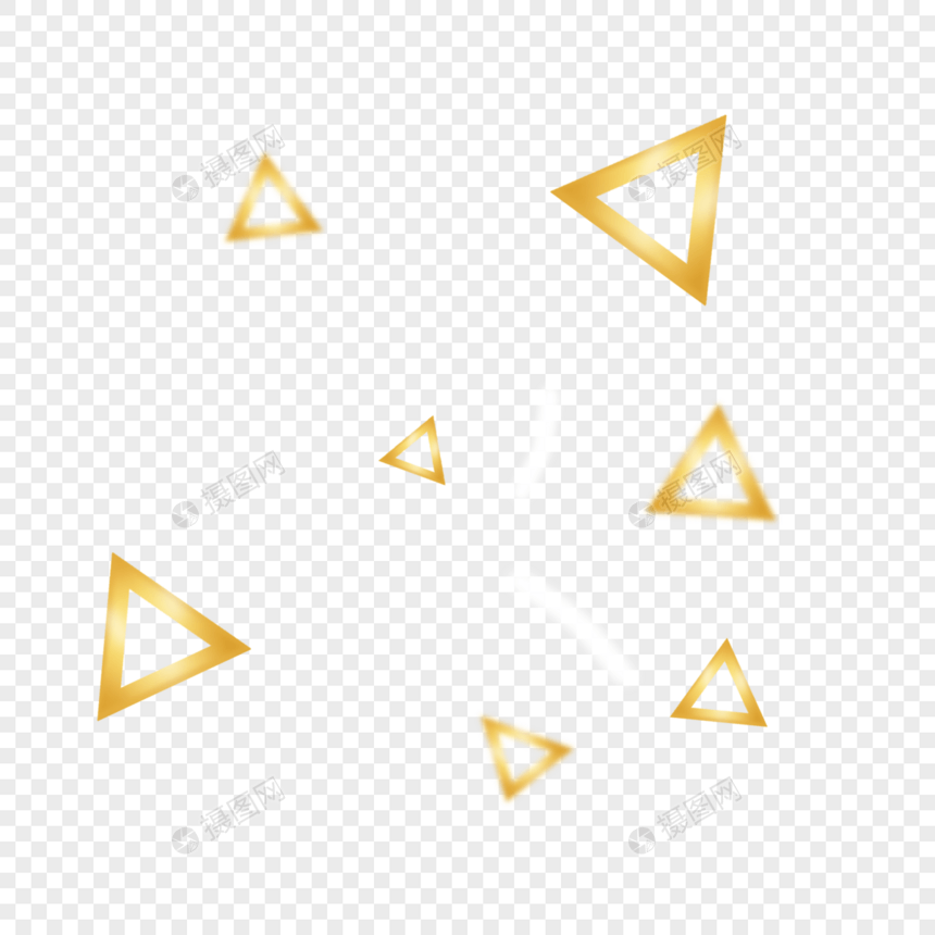 黄色金属三角形图片